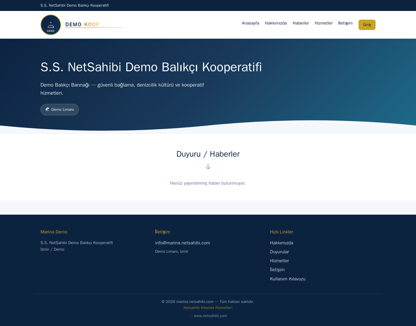Balıkçı Kooperatif CMS